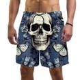 thumbnail image 1 of luoweisi Men's Beach Shorts Quick Dry Swim Trunks with Mesh Lining Skull Butterfly M, 1 of 5