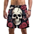 thumbnail image 1 of luoweisi Men's Beach Shorts Quick Dry Swim Trunks with Mesh Lining Skull Butterfly S, 1 of 5