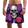 thumbnail image 1 of luoweisi Men's Beach Shorts Quick Dry Swim Trunks with Mesh Lining Skull L, 1 of 5