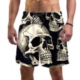 thumbnail image 1 of luoweisi Men's Beach Shorts Quick Dry Swim Trunks with Mesh Lining Skull L, 1 of 5