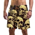 thumbnail image 1 of luoweisi Men's Beach Shorts Quick Dry Swim Trunks with Mesh Lining Skull L, 1 of 5