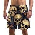thumbnail image 1 of luoweisi Men's Beach Shorts Quick Dry Swim Trunks with Mesh Lining Skull L, 1 of 5