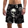 thumbnail image 1 of luoweisi Men's Beach Shorts Quick Dry Swim Trunks with Mesh Lining Skull M, 1 of 5