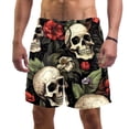 thumbnail image 1 of luoweisi Men's Beach Shorts Quick Dry Swim Trunks with Mesh Lining Skull M, 1 of 5