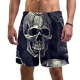 thumbnail image 1 of luoweisi Men's Beach Shorts Quick Dry Swim Trunks with Mesh Lining Skull S, 1 of 5