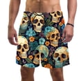 thumbnail image 1 of luoweisi Men's Beach Shorts Quick Dry Swim Trunks with Mesh Lining Skull S, 1 of 5
