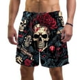 thumbnail image 1 of luoweisi Men's Beach Shorts Quick Dry Swim Trunks with Mesh Lining Skull XL, 1 of 5