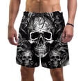thumbnail image 1 of luoweisi Men's Beach Shorts Quick Dry Swim Trunks with Mesh Lining Skull XL, 1 of 5