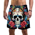thumbnail image 1 of luoweisi Men's Beach Shorts Quick Dry Swim Trunks with Mesh Lining Skull XL, 1 of 5