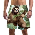 thumbnail image 1 of luoweisi Men's Beach Shorts Quick Dry Swim Trunks with Mesh Lining Sloth 2XL, 1 of 5