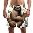 thumbnail image 1 of luoweisi Men's Beach Shorts Quick Dry Swim Trunks with Mesh Lining Sloth L, 1 of 5