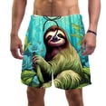 thumbnail image 1 of luoweisi Men's Beach Shorts Quick Dry Swim Trunks with Mesh Lining Sloth L, 1 of 5