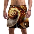thumbnail image 1 of luoweisi Men's Beach Shorts Quick Dry Swim Trunks with Mesh Lining Snails 2XL, 1 of 5