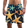 thumbnail image 1 of luoweisi Men's Beach Shorts Quick Dry Swim Trunks with Mesh Lining Starfish 2XL, 1 of 5