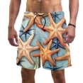 thumbnail image 1 of luoweisi Men's Beach Shorts Quick Dry Swim Trunks with Mesh Lining Starfish 2XL, 1 of 5