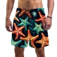 thumbnail image 1 of luoweisi Men's Beach Shorts Quick Dry Swim Trunks with Mesh Lining Starfish L, 1 of 5