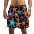 thumbnail image 1 of luoweisi Men's Beach Shorts Quick Dry Swim Trunks with Mesh Lining Starfish L, 1 of 5