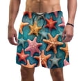 thumbnail image 1 of luoweisi Men's Beach Shorts Quick Dry Swim Trunks with Mesh Lining Starfish L, 1 of 5