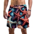 thumbnail image 1 of luoweisi Men's Beach Shorts Quick Dry Swim Trunks with Mesh Lining Starfish M, 1 of 5