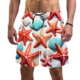 thumbnail image 1 of luoweisi Men's Beach Shorts Quick Dry Swim Trunks with Mesh Lining Starfish S, 1 of 5