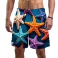 thumbnail image 1 of luoweisi Men's Beach Shorts Quick Dry Swim Trunks with Mesh Lining Starfish S, 1 of 5