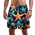 thumbnail image 1 of luoweisi Men's Beach Shorts Quick Dry Swim Trunks with Mesh Lining Starfish XL, 1 of 5