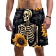 thumbnail image 1 of luoweisi Men's Beach Shorts Quick Dry Swim Trunks with Mesh Lining Sunflower Skull L, 1 of 5
