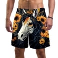 thumbnail image 1 of luoweisi Men's Beach Shorts Quick Dry Swim Trunks with Mesh Lining Sunflower Unicorn XL, 1 of 5