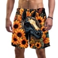 thumbnail image 1 of luoweisi Men's Beach Shorts Quick Dry Swim Trunks with Mesh Lining Sunflower Unicorn XL, 1 of 5