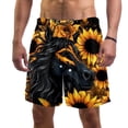 thumbnail image 1 of luoweisi Men's Beach Shorts Quick Dry Swim Trunks with Mesh Lining Sunflower Unicorn XL, 1 of 5