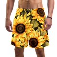 thumbnail image 1 of luoweisi Men's Beach Shorts Quick Dry Swim Trunks with Mesh Lining Sunflower XL, 1 of 5