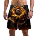 thumbnail image 1 of luoweisi Men's Beach Shorts Quick Dry Swim Trunks with Mesh Lining Sunflower XL, 1 of 5