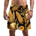 thumbnail image 1 of luoweisi Men's Beach Shorts Quick Dry Swim Trunks with Mesh Lining Thanksgiving Corn L, 1 of 5
