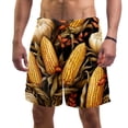 thumbnail image 1 of luoweisi Men's Beach Shorts Quick Dry Swim Trunks with Mesh Lining Thanksgiving Corn L, 1 of 5
