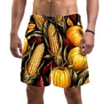thumbnail image 1 of luoweisi Men's Beach Shorts Quick Dry Swim Trunks with Mesh Lining Thanksgiving Corn M, 1 of 5