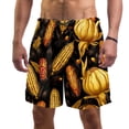 thumbnail image 1 of luoweisi Men's Beach Shorts Quick Dry Swim Trunks with Mesh Lining Thanksgiving Corn S, 1 of 5