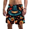 thumbnail image 1 of luoweisi Men's Beach Shorts Quick Dry Swim Trunks with Mesh Lining Thanksgiving Hat L, 1 of 5
