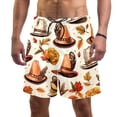 thumbnail image 1 of luoweisi Men's Beach Shorts Quick Dry Swim Trunks with Mesh Lining Thanksgiving Hat M, 1 of 5