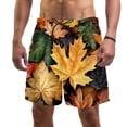 thumbnail image 1 of luoweisi Men's Beach Shorts Quick Dry Swim Trunks with Mesh Lining Thanksgiving Leaves 2XL, 1 of 5
