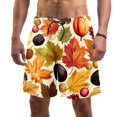 thumbnail image 1 of luoweisi Men's Beach Shorts Quick Dry Swim Trunks with Mesh Lining Thanksgiving Leaves L, 1 of 5