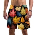 thumbnail image 1 of luoweisi Men's Beach Shorts Quick Dry Swim Trunks with Mesh Lining Thanksgiving Leaves M, 1 of 5