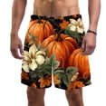 thumbnail image 1 of luoweisi Men's Beach Shorts Quick Dry Swim Trunks with Mesh Lining Thanksgiving Pumpkin 2XL, 1 of 5