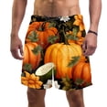 thumbnail image 1 of luoweisi Men's Beach Shorts Quick Dry Swim Trunks with Mesh Lining Thanksgiving Pumpkin 2XL, 1 of 5