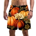 thumbnail image 1 of luoweisi Men's Beach Shorts Quick Dry Swim Trunks with Mesh Lining Thanksgiving Pumpkin 2XL, 1 of 5