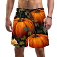 thumbnail image 1 of luoweisi Men's Beach Shorts Quick Dry Swim Trunks with Mesh Lining Thanksgiving Pumpkin L, 1 of 5