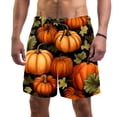 thumbnail image 1 of luoweisi Men's Beach Shorts Quick Dry Swim Trunks with Mesh Lining Thanksgiving Pumpkin L, 1 of 5