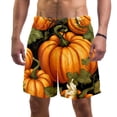thumbnail image 1 of luoweisi Men's Beach Shorts Quick Dry Swim Trunks with Mesh Lining Thanksgiving Pumpkin L, 1 of 5