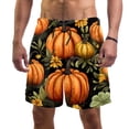 thumbnail image 1 of luoweisi Men's Beach Shorts Quick Dry Swim Trunks with Mesh Lining Thanksgiving Pumpkin L, 1 of 5