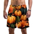 thumbnail image 1 of luoweisi Men's Beach Shorts Quick Dry Swim Trunks with Mesh Lining Thanksgiving Pumpkin M, 1 of 5