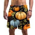thumbnail image 1 of luoweisi Men's Beach Shorts Quick Dry Swim Trunks with Mesh Lining Thanksgiving Pumpkin M, 1 of 5